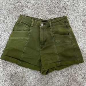 Forever 21 High Waist Olive Shorts